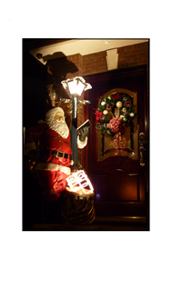 Christmas Santa Reading by Door