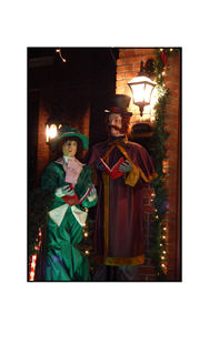 Christmas Victorian Woman and Woman Carolers