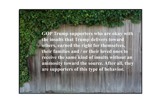 GOP Trump supporters okay with insults