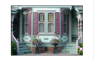 Cape May Purple Framed Windows