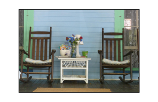 Cape May brown rocking chairs