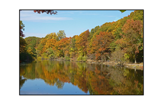 Clove Lake with Autumnal Trees and Reflections