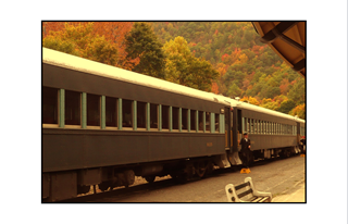 Jim Thorpe Train in Autumn