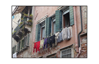 Venetian Windows and Hanging Laundry