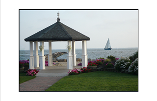 Wedding Gazebo with sailboat by the Bay