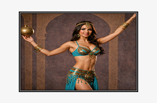 beautiful middle eastern belly dancer