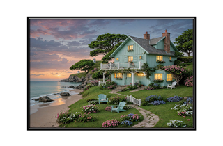 seaside cottage by the shore
