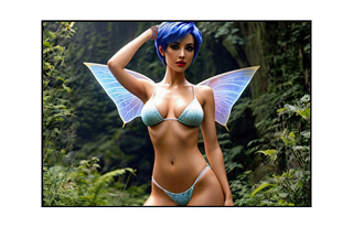 sexy blue pixie with bracelet