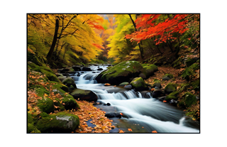 autumn silky water stream