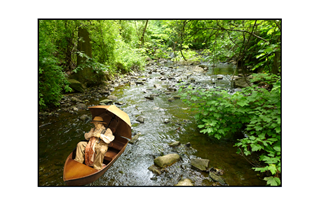 sleeping man in boat