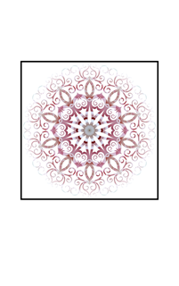 Pink Center Heart Snowflake