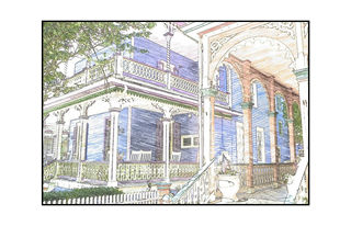 Cape May Victorian Houses with porches