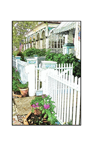 Victorian Homes with Wooden Fences