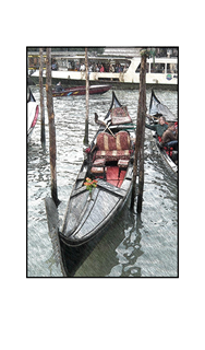 Docked Venice, Italy gondola