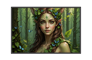 forest fae with butterflies