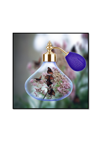 butterflies in pump perfume bottle