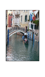 Peaceful ride through the Italian Venetian Canal