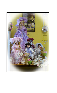 Dolls and tea set