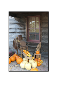 pumpkins on the porch