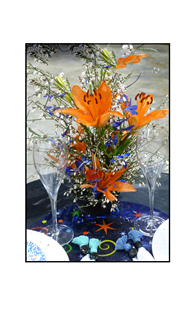 Orange Lilies on Party Table