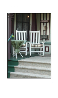 Porch Table with Rocking Chairs